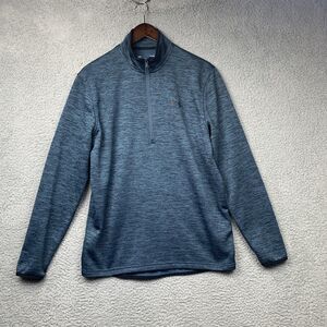 Under Armour Tech ColdGear Pullover Mens Medium Blue 1/2 Zip Long Sleeve